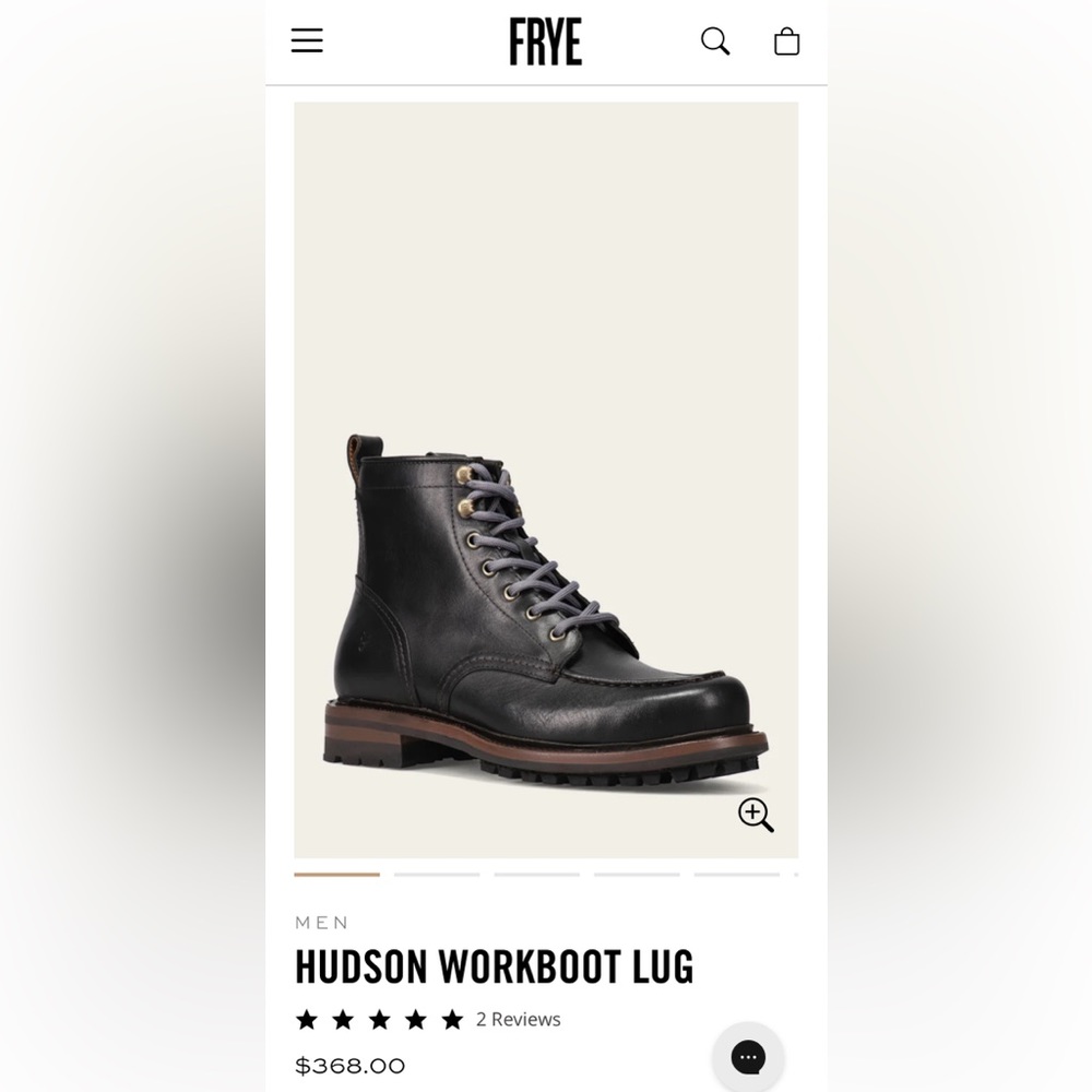 BNIB Frye Hudson Work boots Lug  size 9.5M